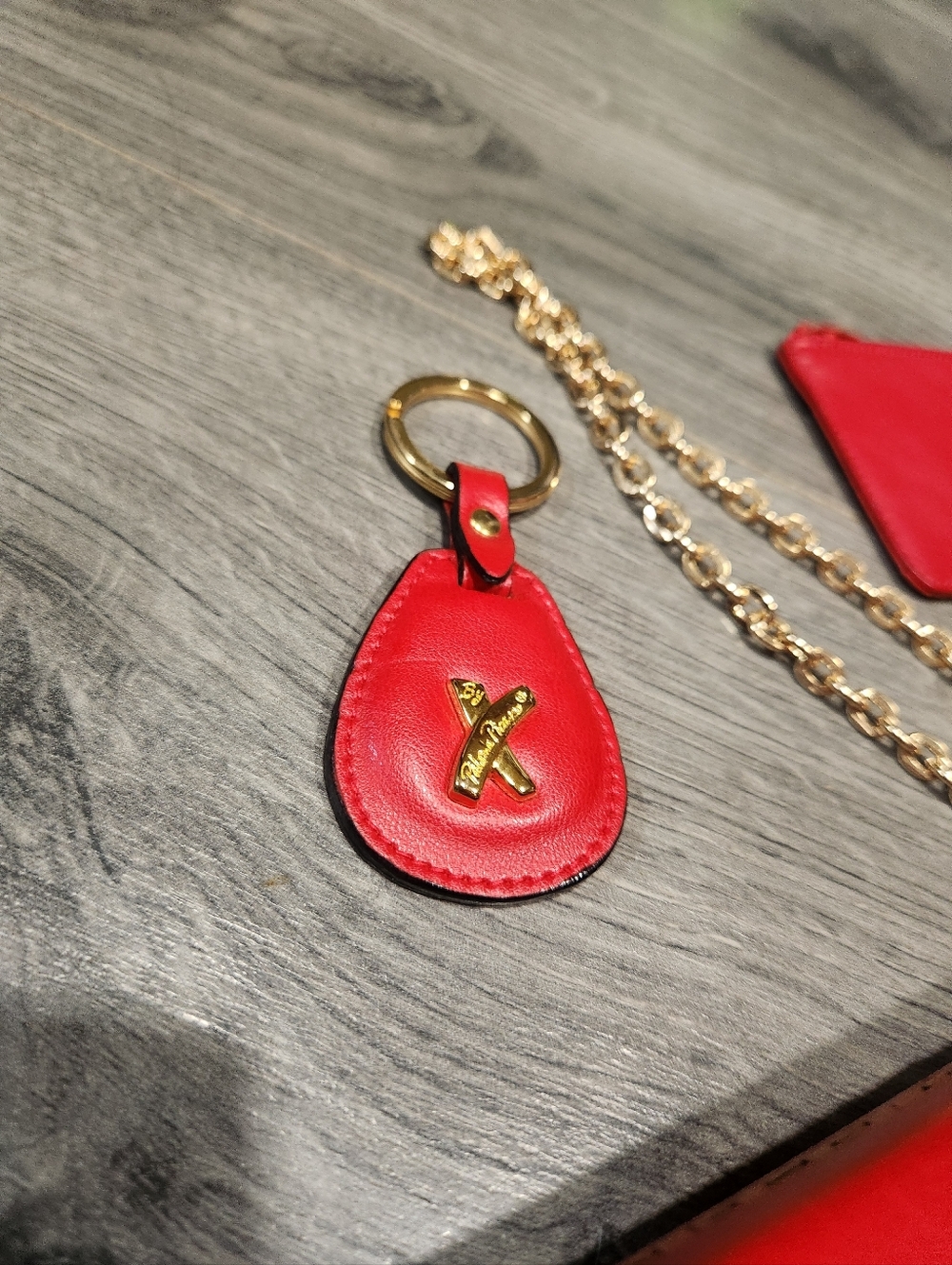 RARE Red Vintage Paloma   Picasso Lamb Leather 4PC Set - Picture 3 of 10